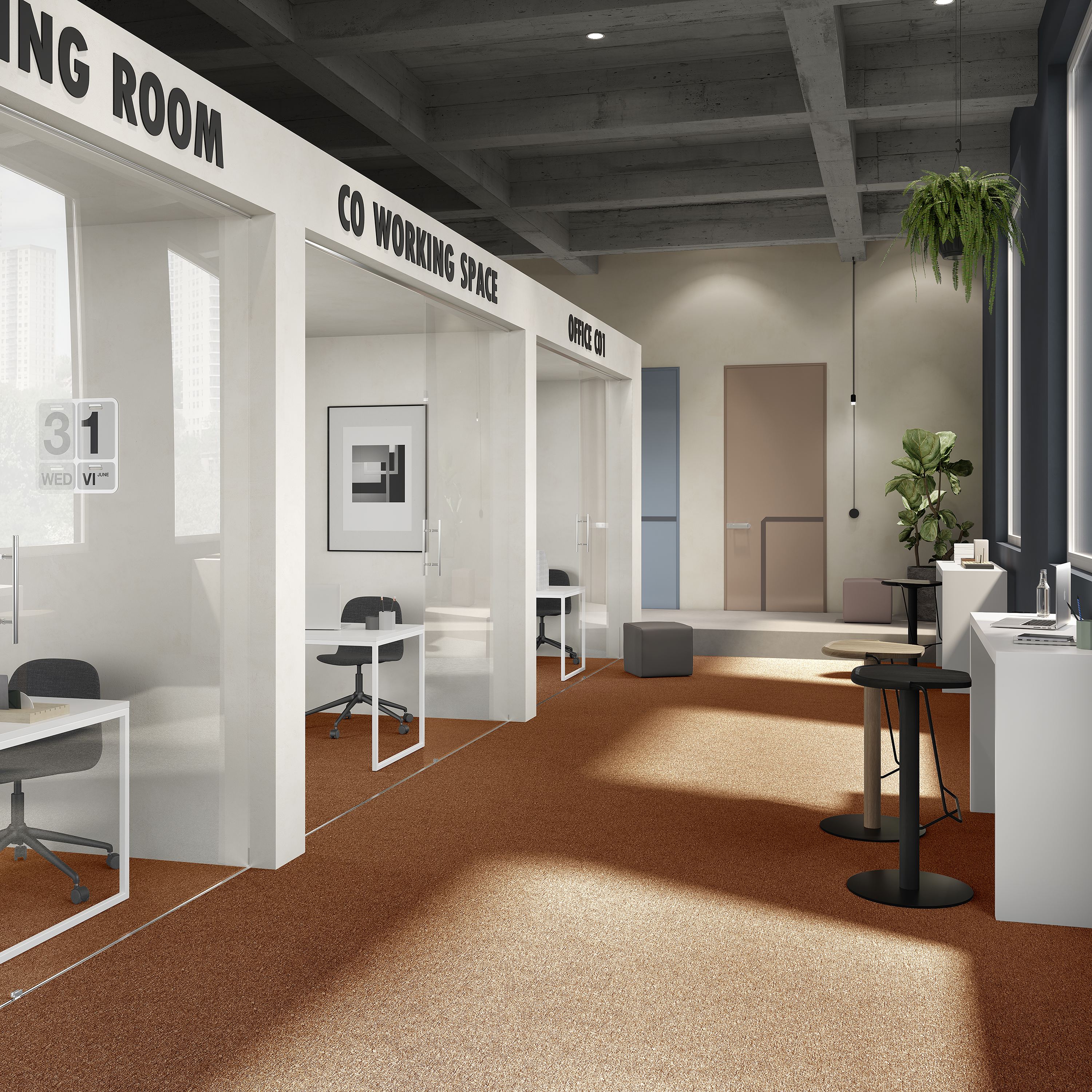 Ковровая плитка Medusa Tile 84 (500*500*5 мм) — купить в Перми