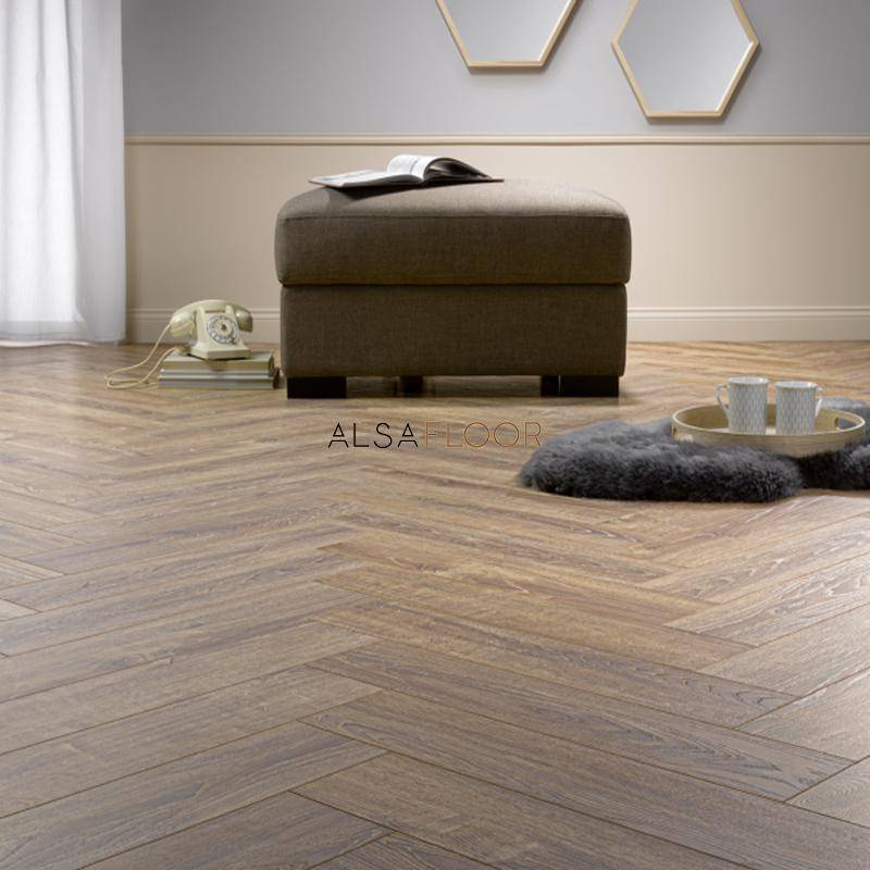 Ламинат "Alsafloor" Herringbone Дуб Балеарский (640*143*12 мм) — купить в Перми