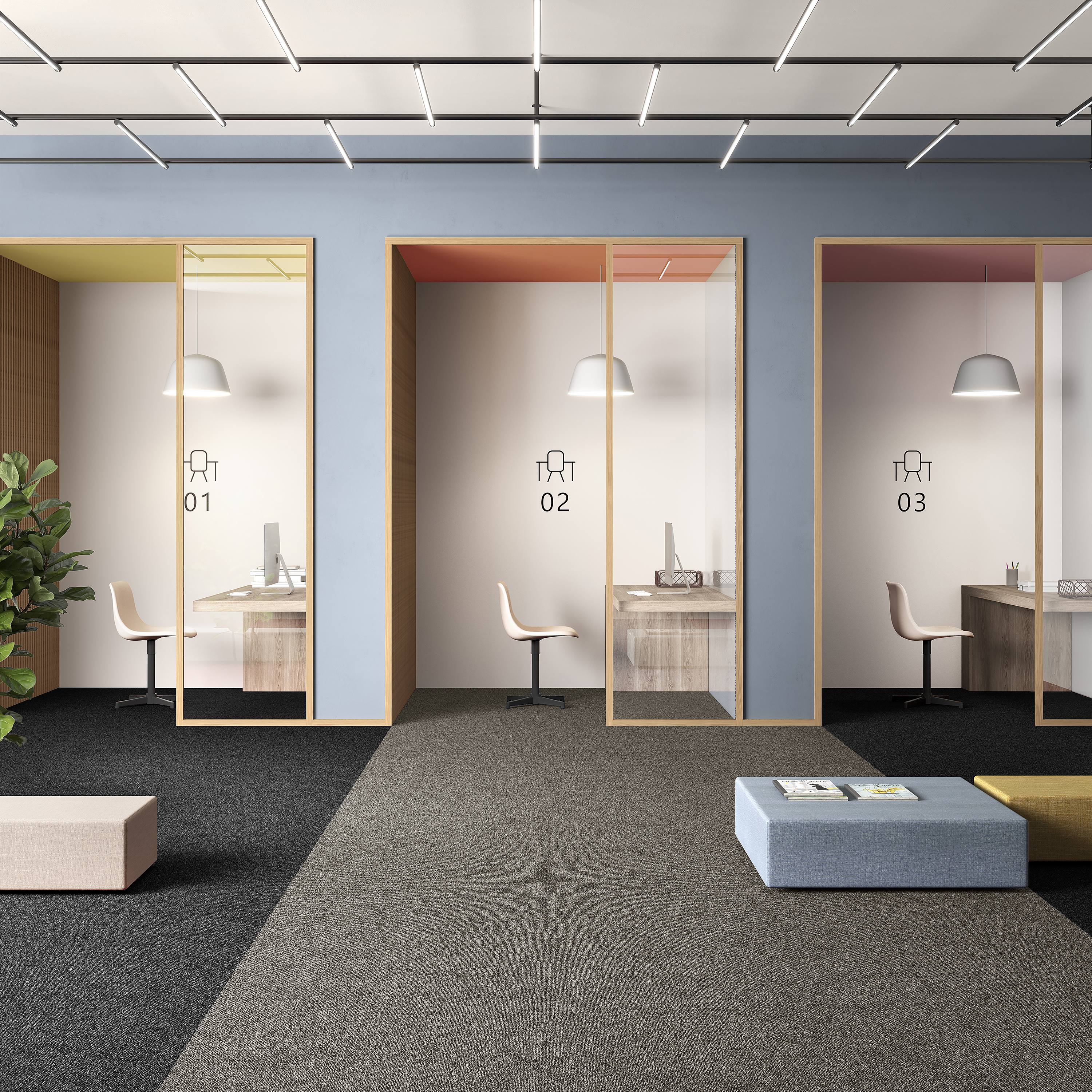 Ковровая плитка Medusa Tile 40 (500*500*5 мм) — купить в Перми