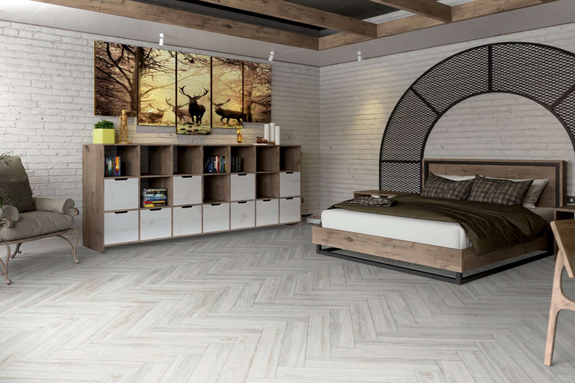 Инженерный паркет «Damy Floor» Ванильный (укладка елочкой) — купить в Перми