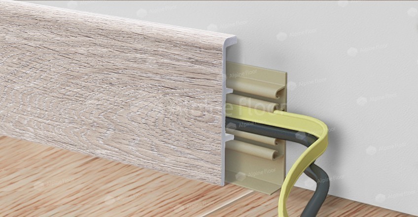 Напольный плинтус Rico Concept 80 Дуб Латте (2200*20*80 мм) — купить в Перми