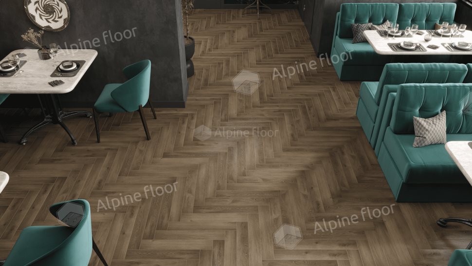 Ламинат "Alpine Floor" Herringbone 12 PRO Дуб Анжу (606*101*12 мм) — купить в Перми