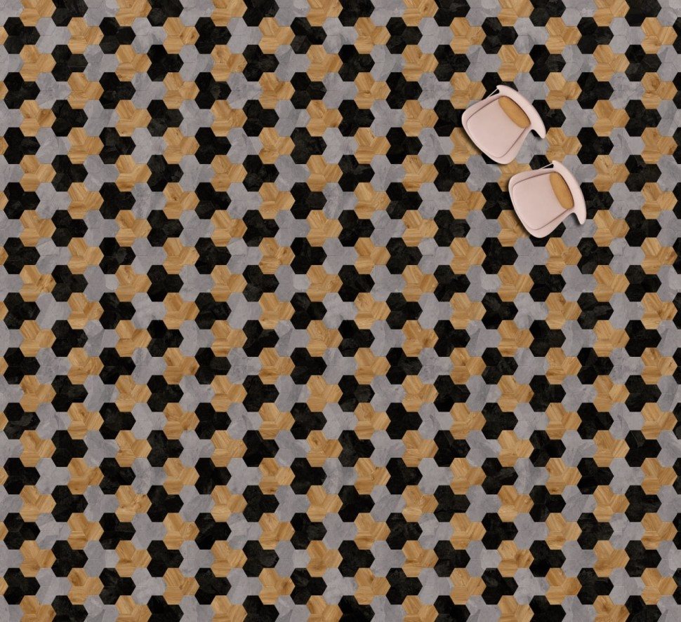 Виниловая плитка "Moduleo" Moods Hexagon 353 (226,32*196*2,5 мм) — купить в Перми