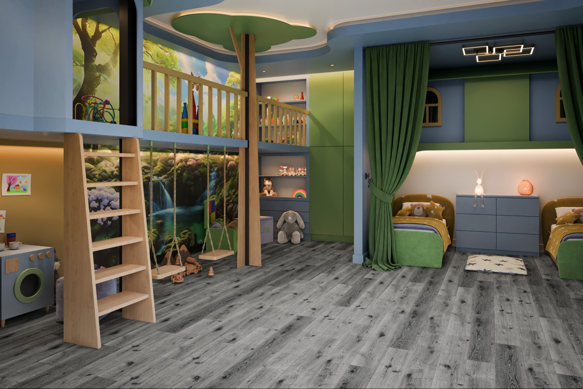 SPC ламинат «Damy Floor» Дуб Сильвер (1220*180*4 мм) — купить в Перми