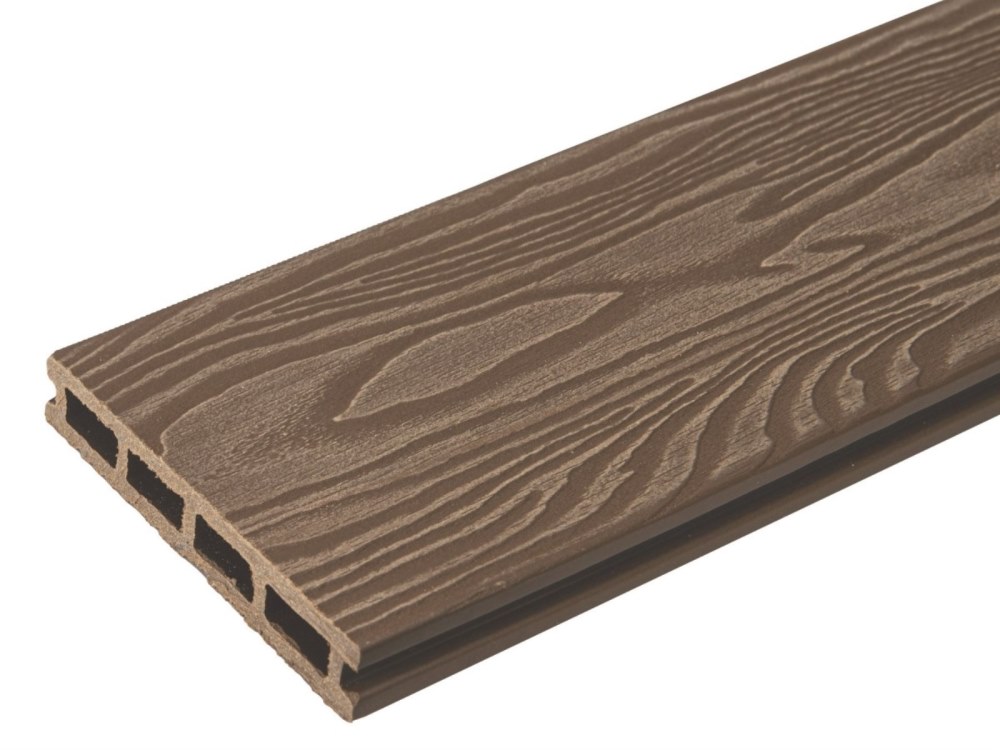 Террасная доска орех TalverWood 150*25мм 3D текстура дерева брашинг — купить в Перми