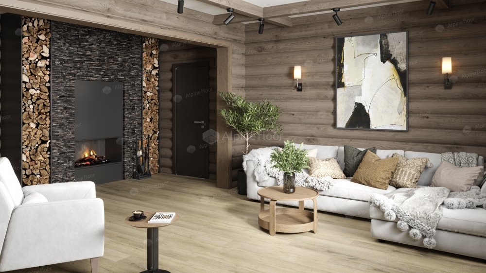 SPC Ламинат "Alpine Floor" Дуб сливочный (1220*183*8 мм) — купить в Перми