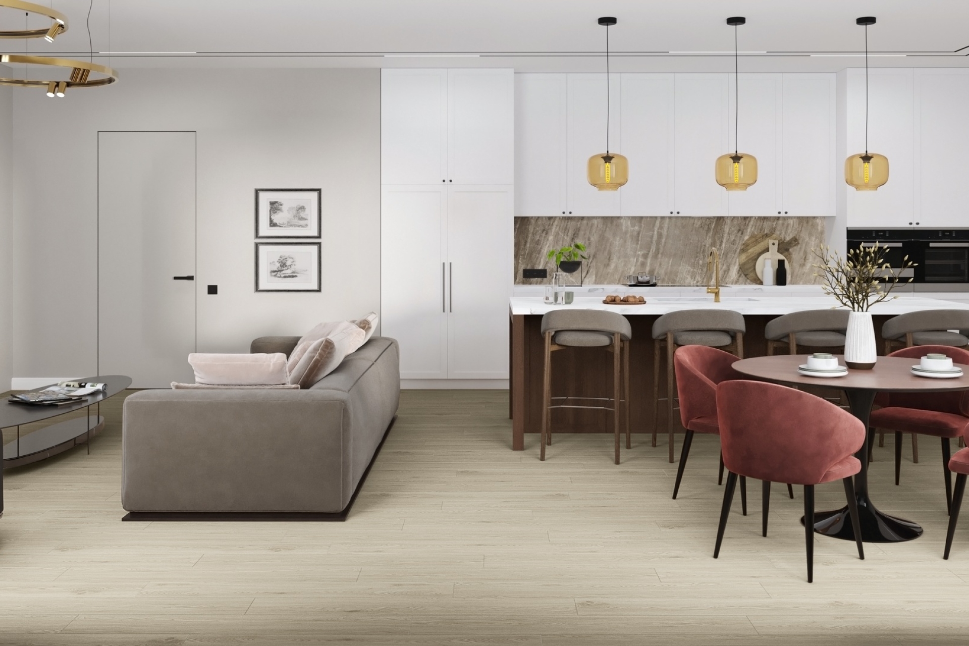 Усовершенствованная кварц-виниловая плитка «Damy Floor» Дуб Светлый (1227*187*2,5 мм) — купить в Перми