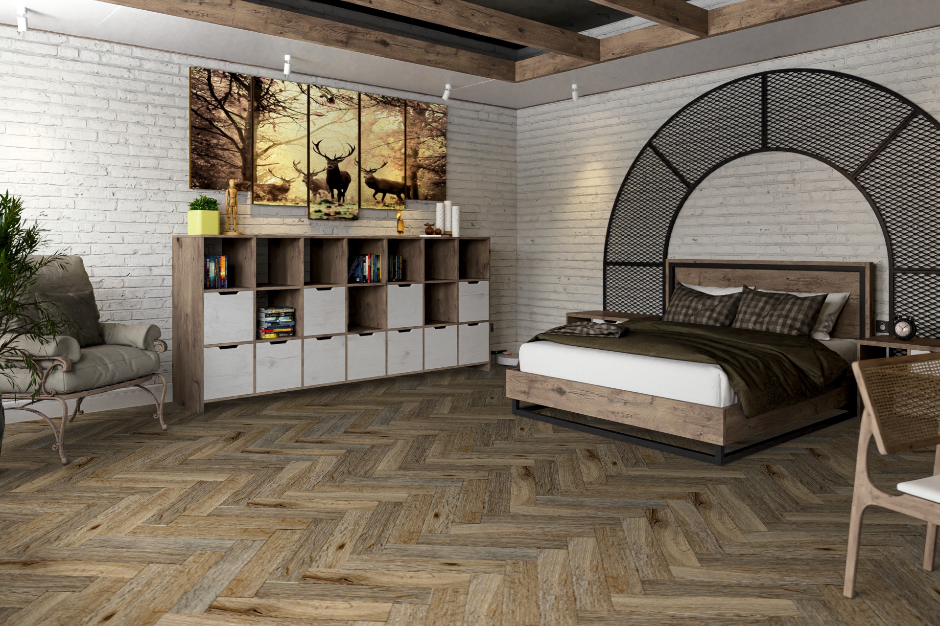 Усовершенствованная кварц-виниловая плитка «Damy Floor» Ковентри (590*118*2,5 мм) — купить в Перми