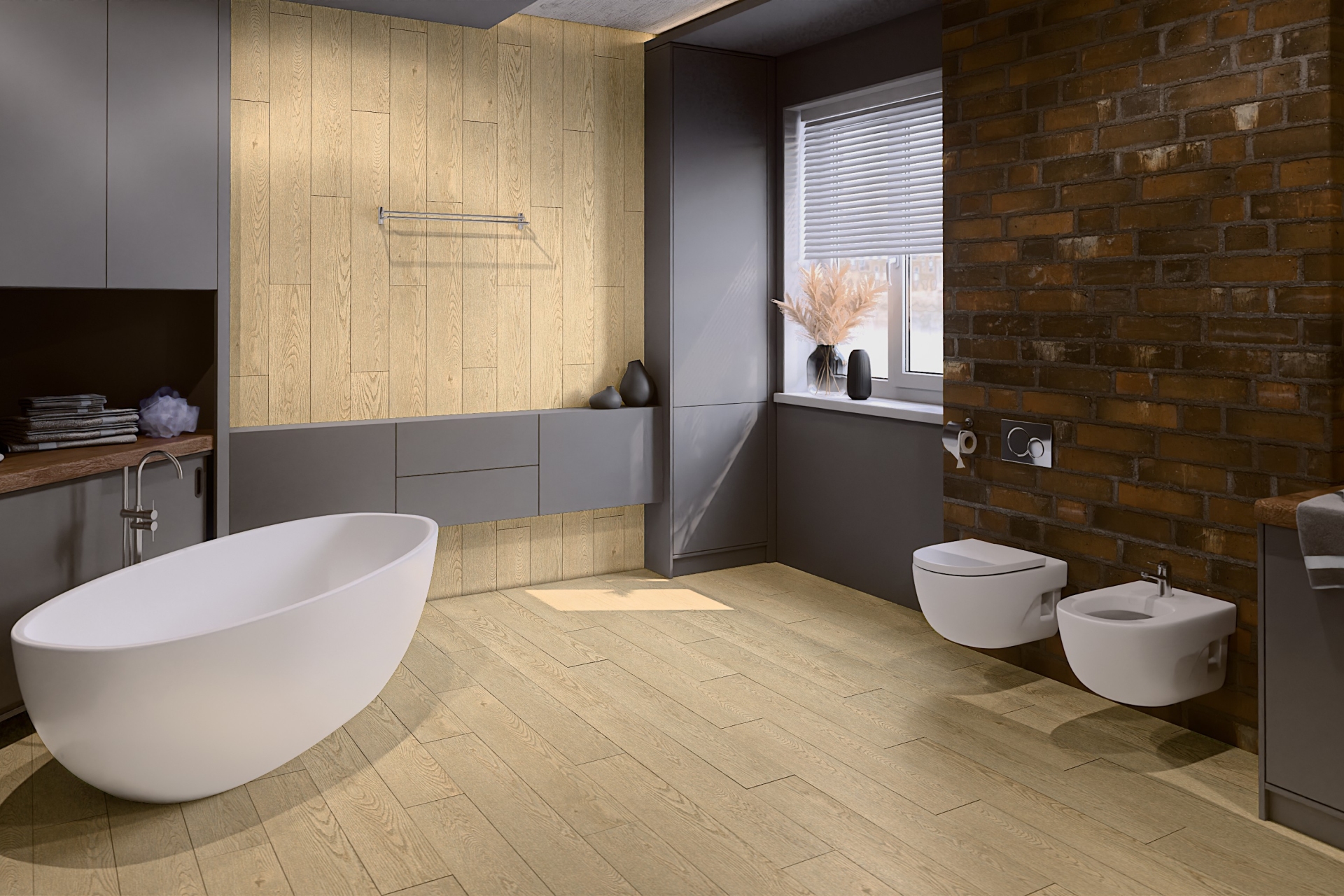 SPC ламинат «Damy Floor» Дуб Латте (1220*180*4 мм) — купить в Перми