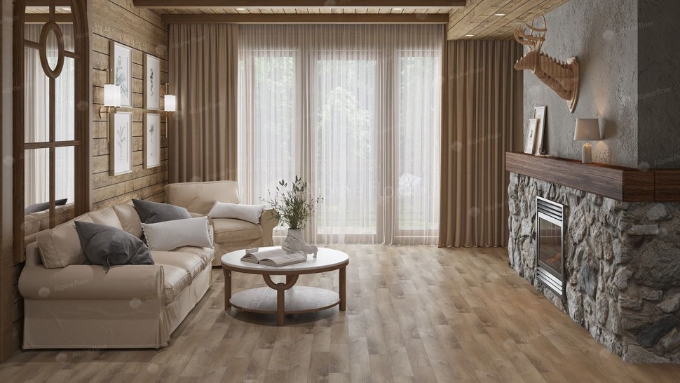 Виниловая плитка "Alpine Floor" Parquet LVT Дуб Синистра (590*118*2,5 мм) — купить в Перми