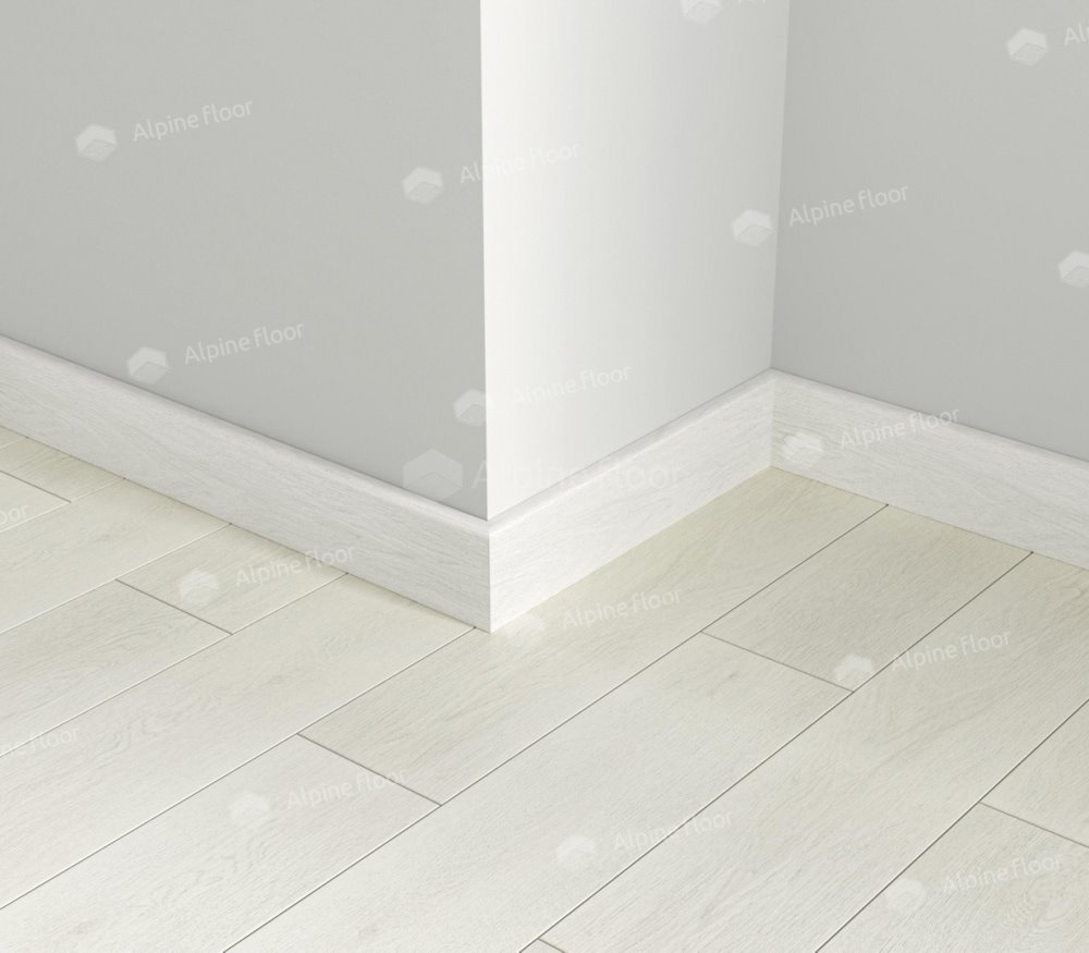 Напольный плинтус Parquet Light Белый SK 13-0 (2200*12,5*80 мм) — купить в Перми