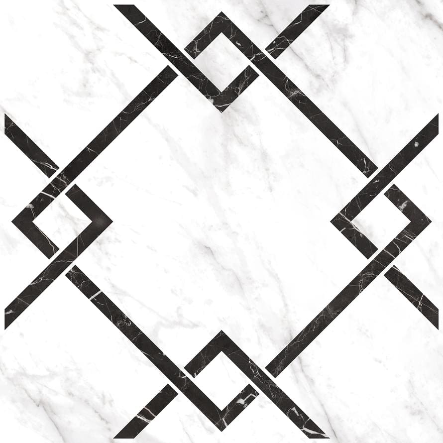 Керамогранит "Keramin" Монте-Р (600*600 мм) Белый орнамент — купить в Перми