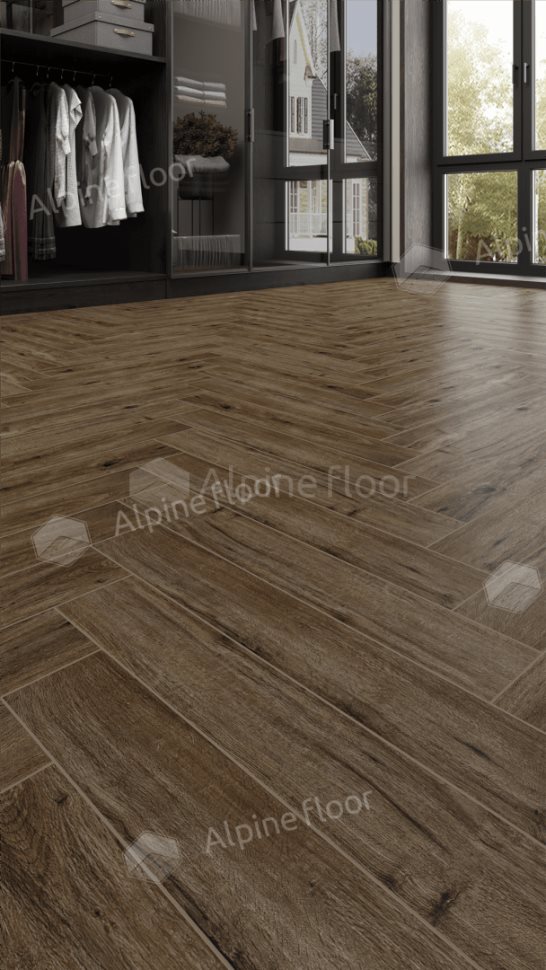 Ламинат "Alpine Floor" Herringbone 12 PRO Дуб Бордо (606*101*12 мм) — купить в Перми
