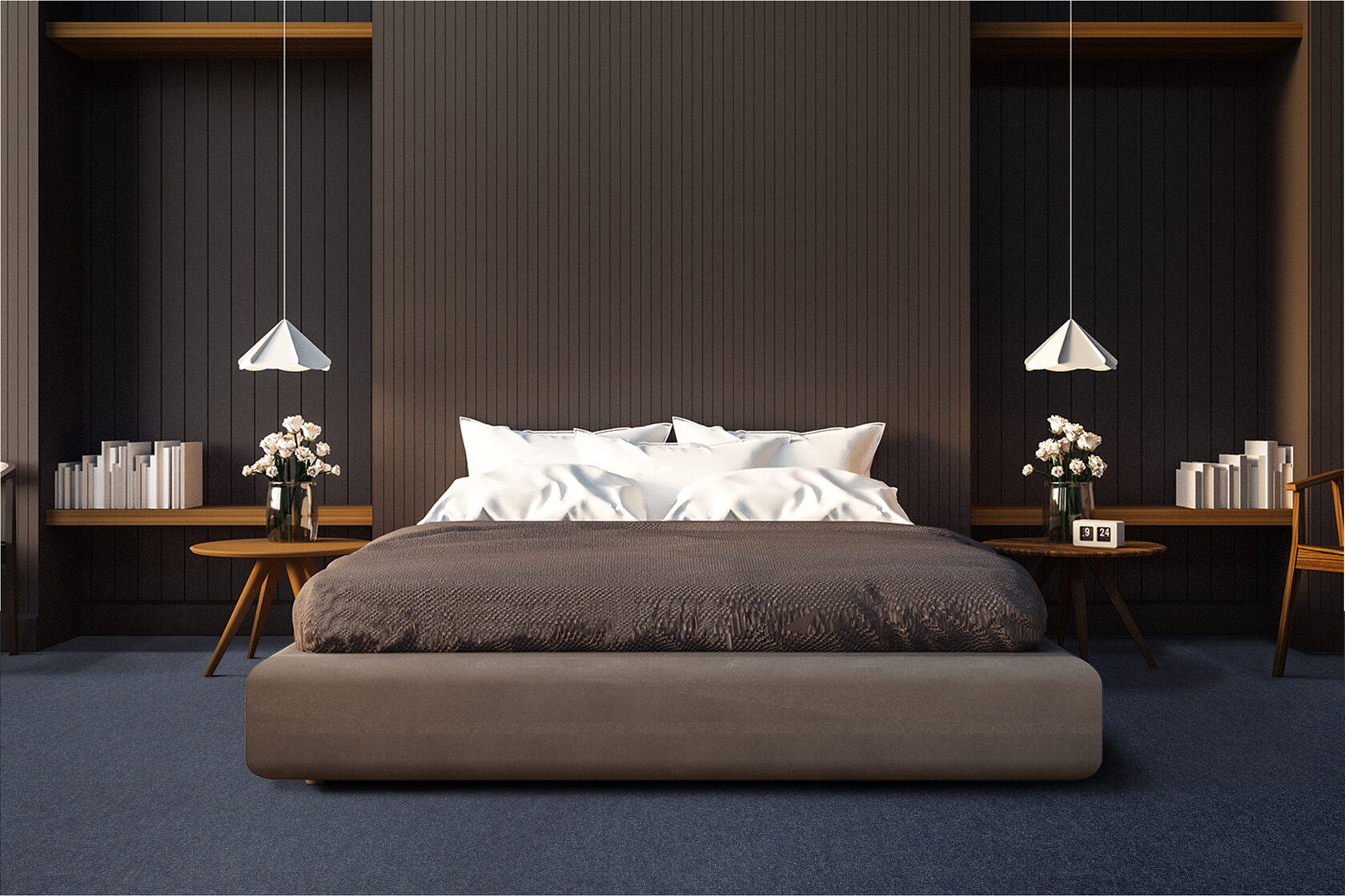 Ковровое покрытие "Bonkeel" Color Rib Blue Bottle 78 (ширина 1м/3м/4м) — купить в Перми