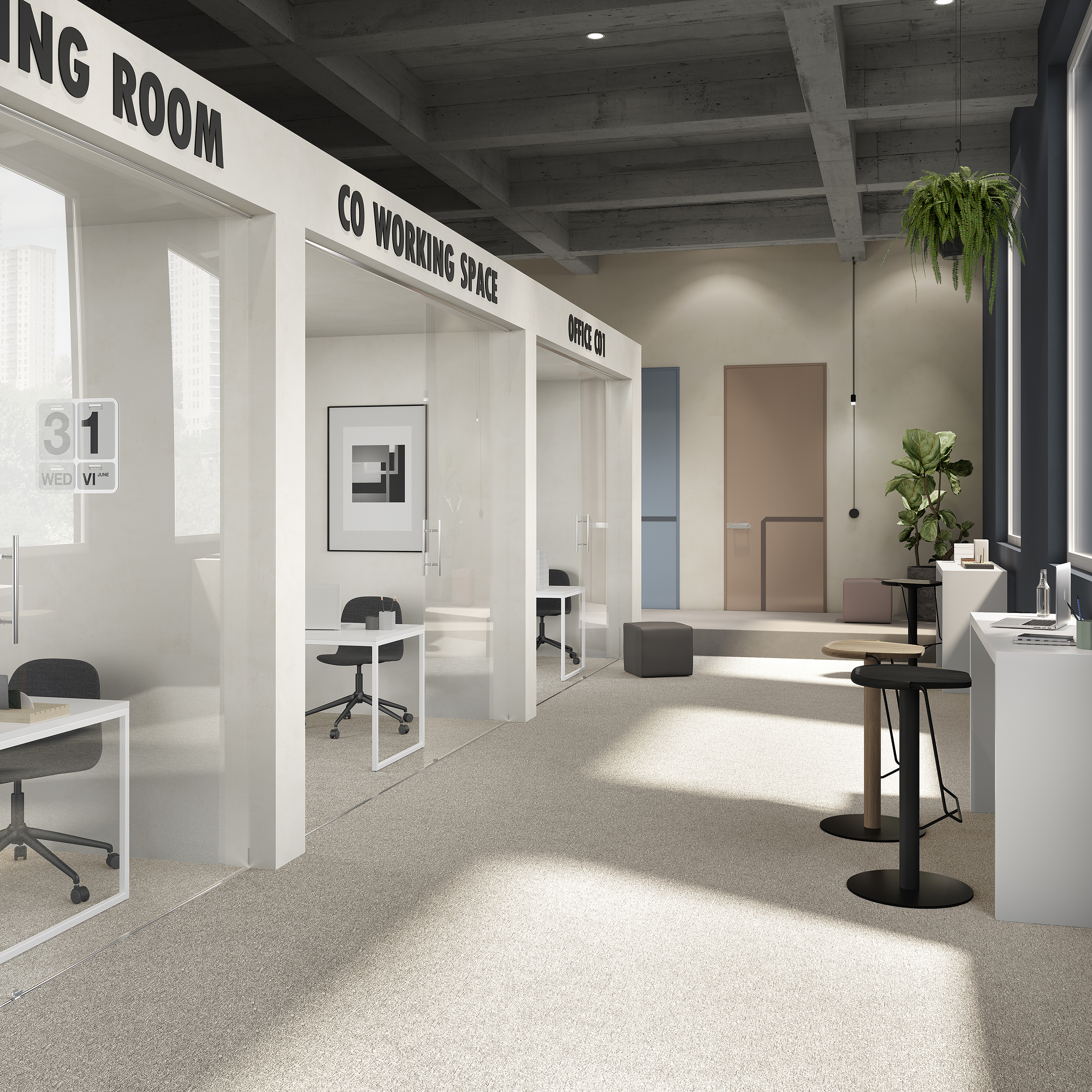 Ковровая плитка Medusa Tile 33 (500*500*5 мм) — купить в Перми