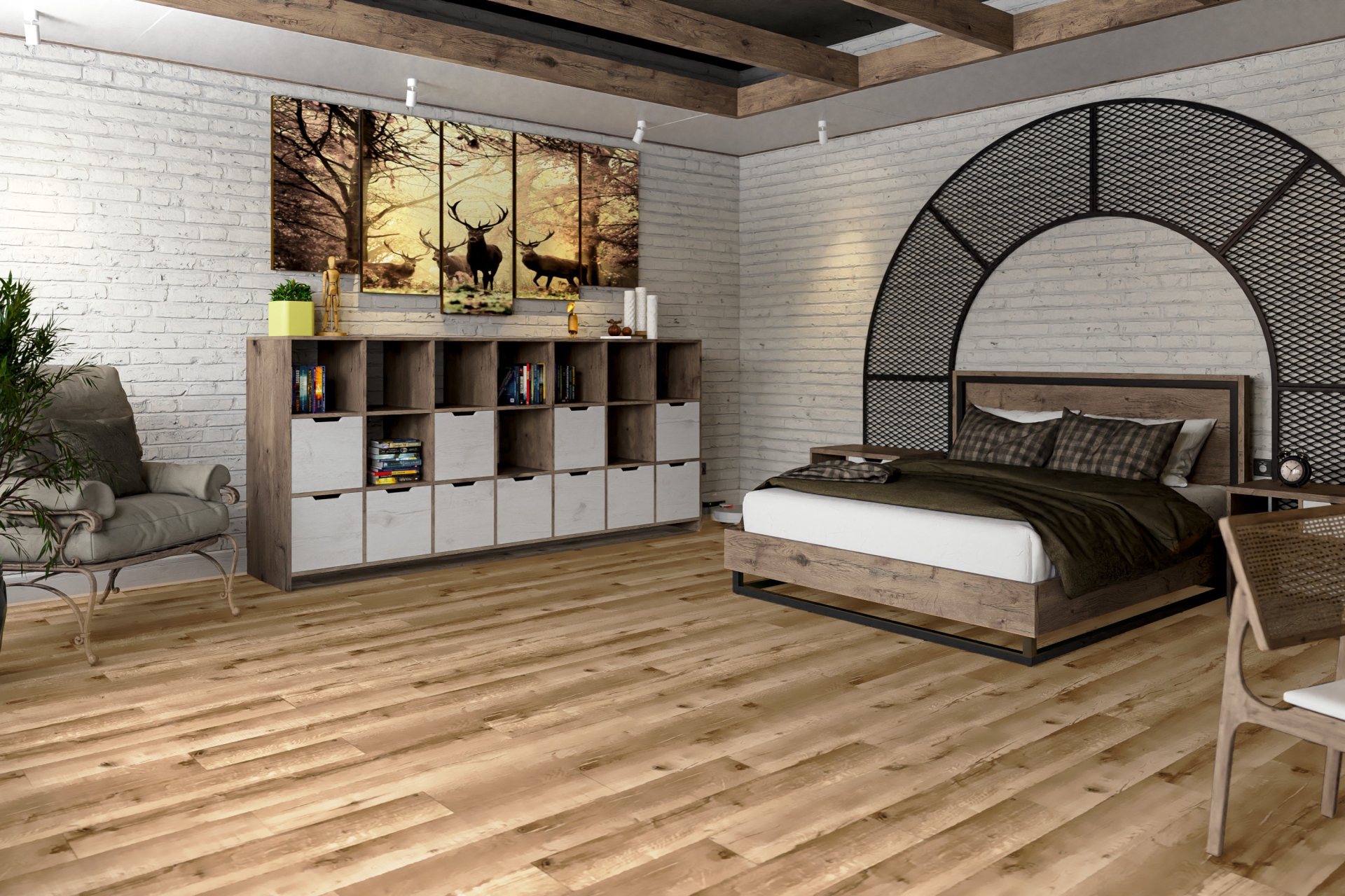 SPC ламинат «Damy Floor» Дуб Изысканный (1220*180*4 мм) — купить в Перми