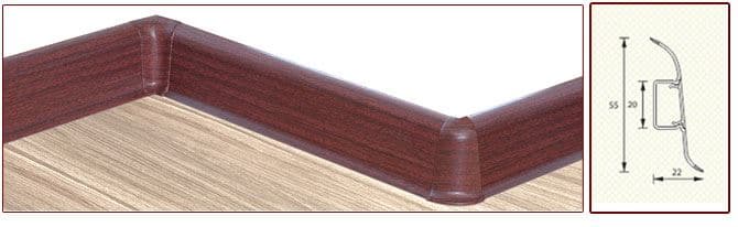 Плинтус "Идеал" пластиковый Комфорт Дуб Арктик (2500*22*55 мм) — купить в Перми