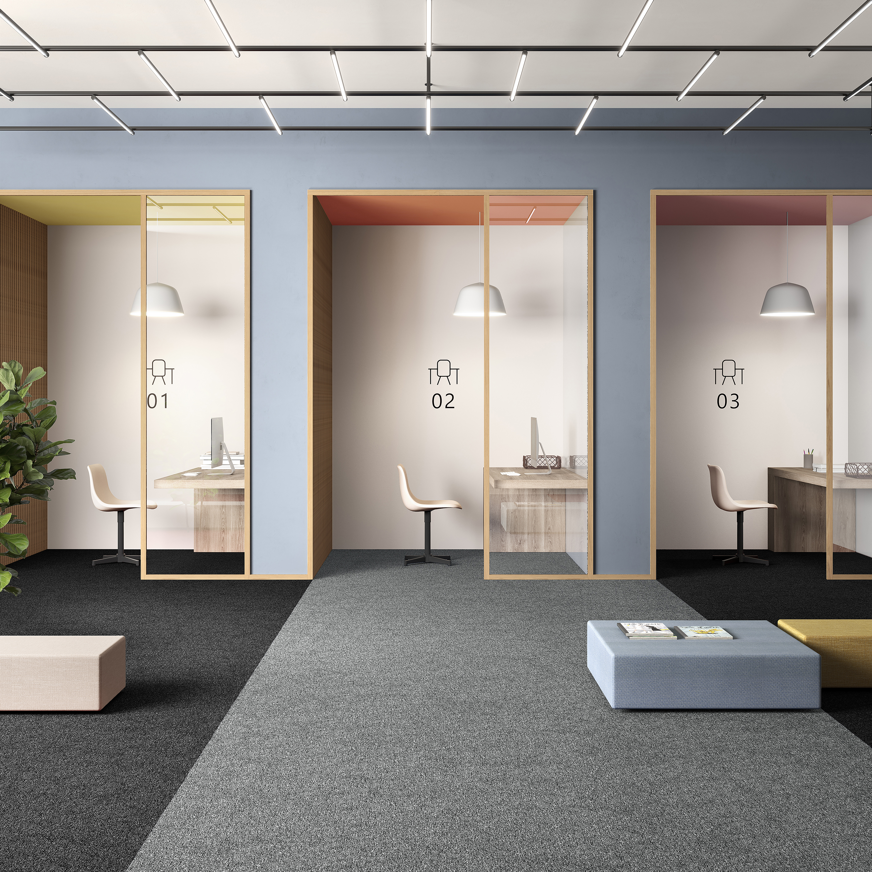 Ковровая плитка Medusa Tile 90 (500*500*5 мм) — купить в Перми