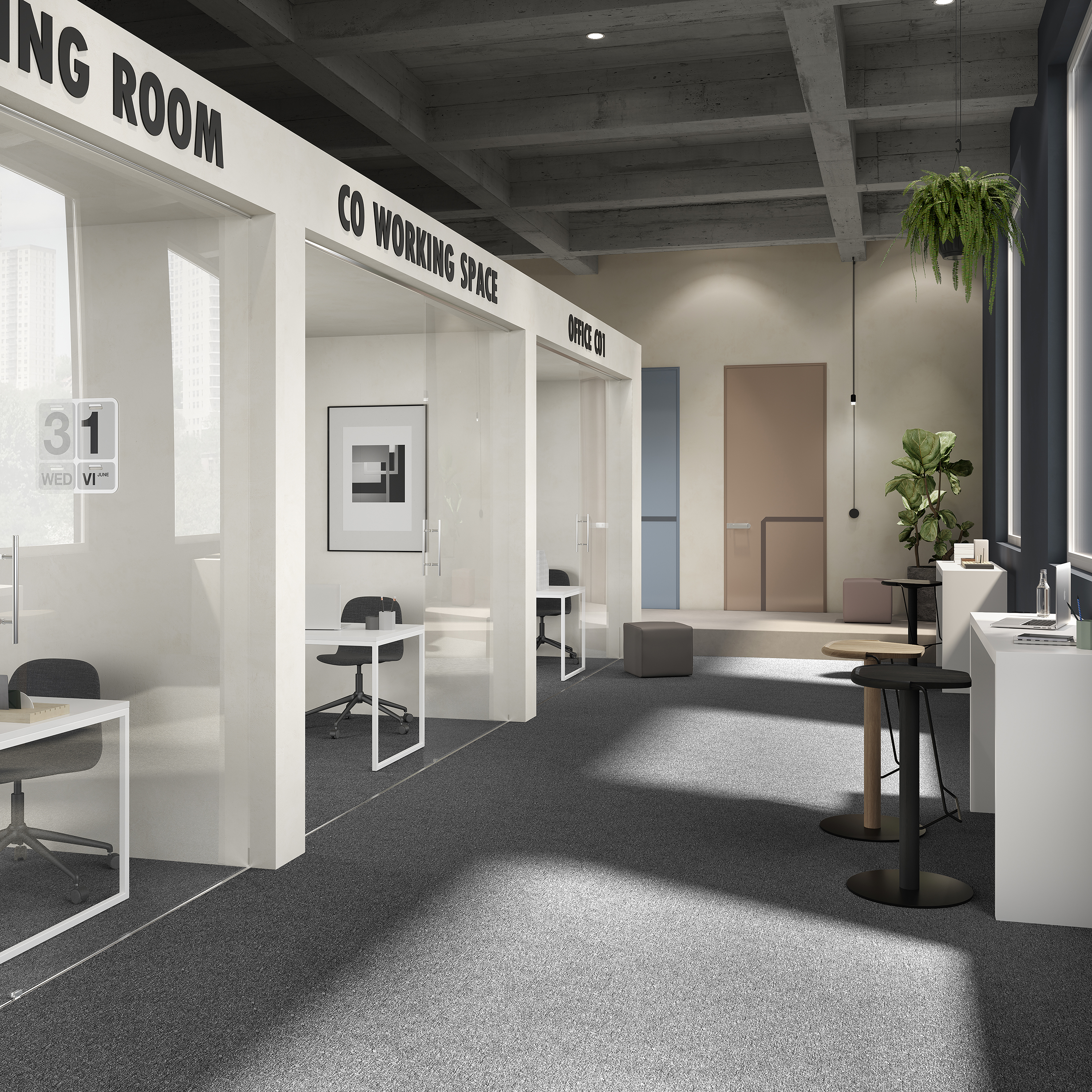 Ковровая плитка Medusa Tile 98 (500*500*5 мм) — купить в Перми